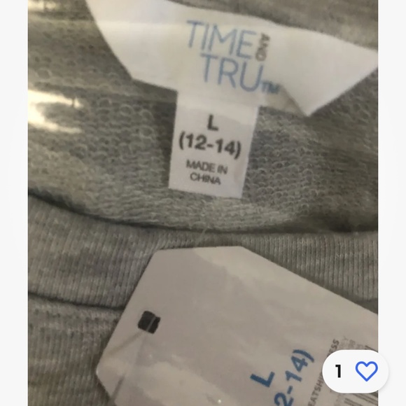 Time and Tru Women’s Gray Tiered Sweatshirt Dress Large (12-14) NEW - Picture 11 of 12